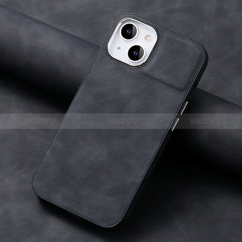 Custodia Silicone Morbida In Pelle Cover SD13 per Apple iPhone 13 Nero