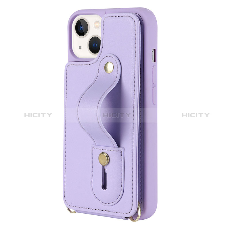 Custodia Silicone Morbida In Pelle Cover SD14 per Apple iPhone 14 Viola