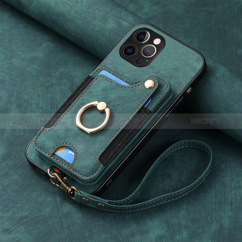 Custodia Silicone Morbida In Pelle Cover SD2 per Apple iPhone 15 Pro Max Verde