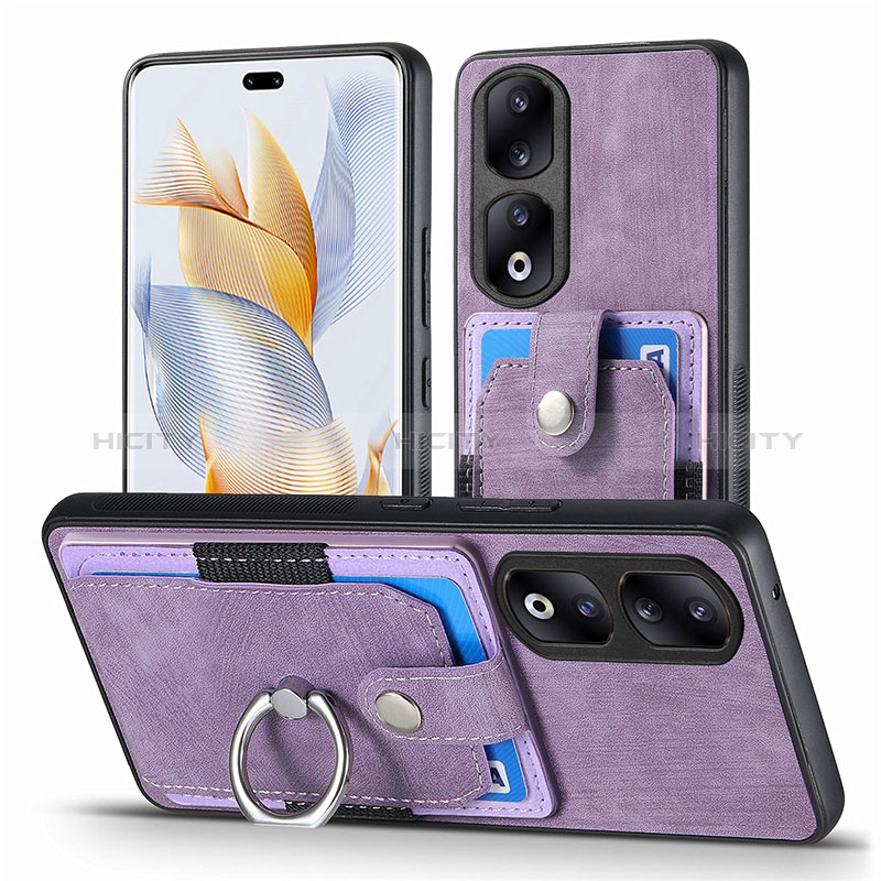 Custodia Silicone Morbida In Pelle Cover SD2 per Huawei Honor 90 Pro 5G Lavanda