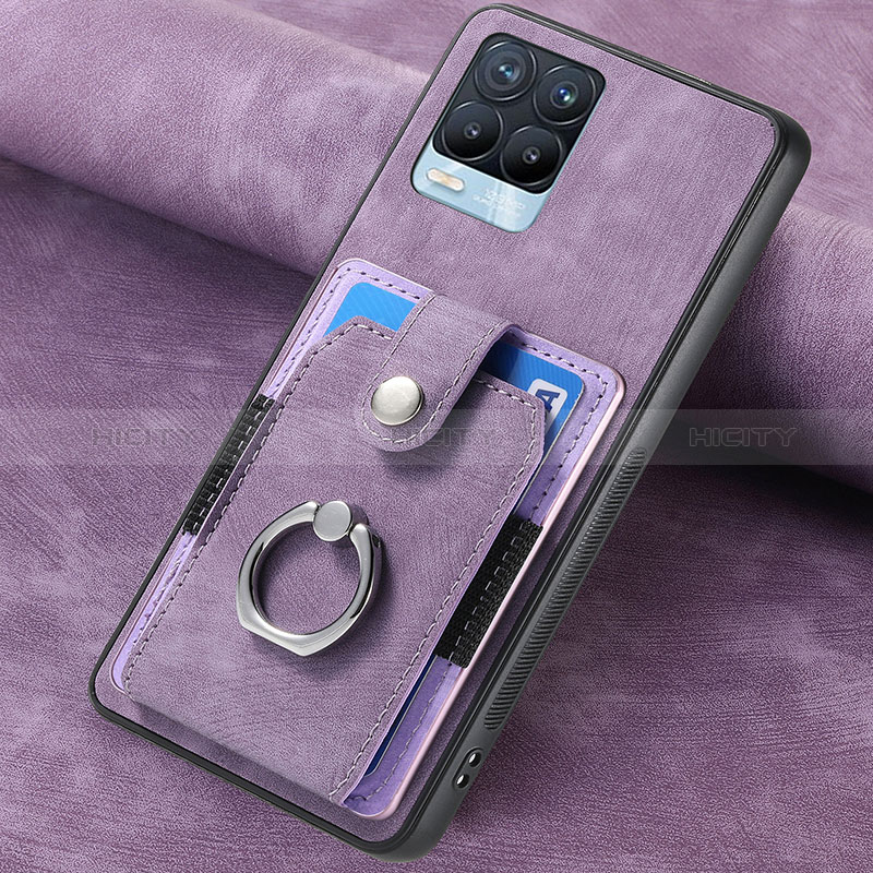 Custodia Silicone Morbida In Pelle Cover SD2 per Realme 8 4G Lavanda