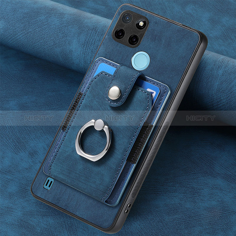 Custodia Silicone Morbida In Pelle Cover SD2 per Realme C25Y India Blu