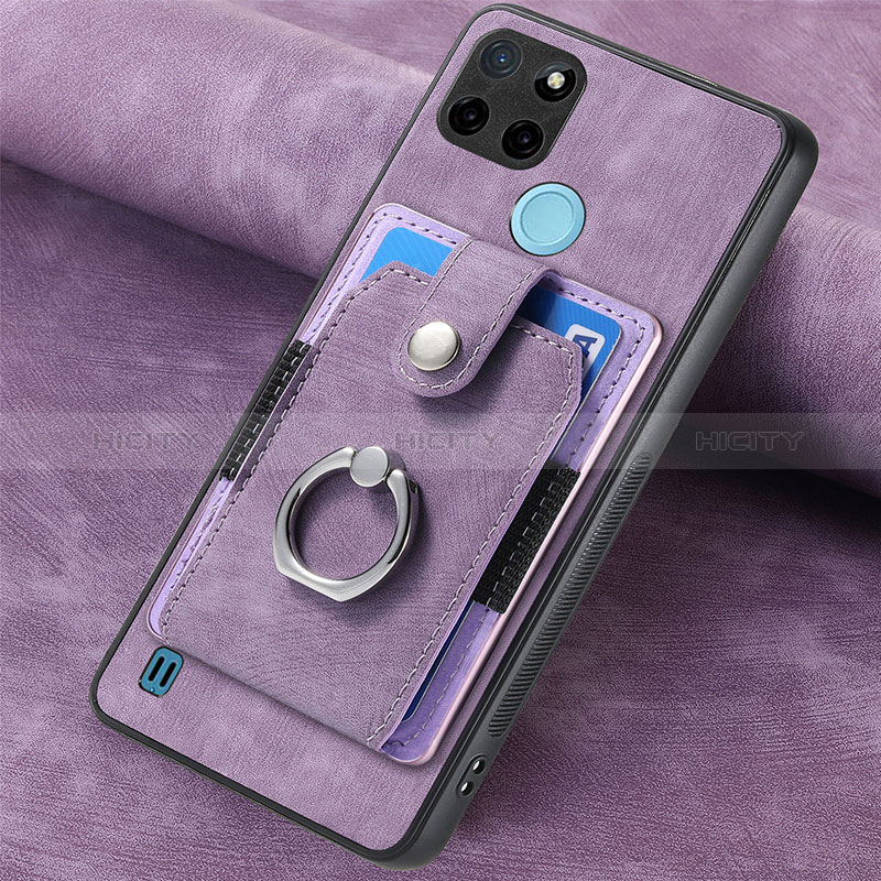 Custodia Silicone Morbida In Pelle Cover SD2 per Realme C25Y India Lavanda