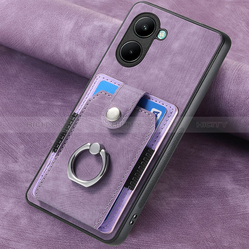 Custodia Silicone Morbida In Pelle Cover SD2 per Realme C33 (2023) Lavanda