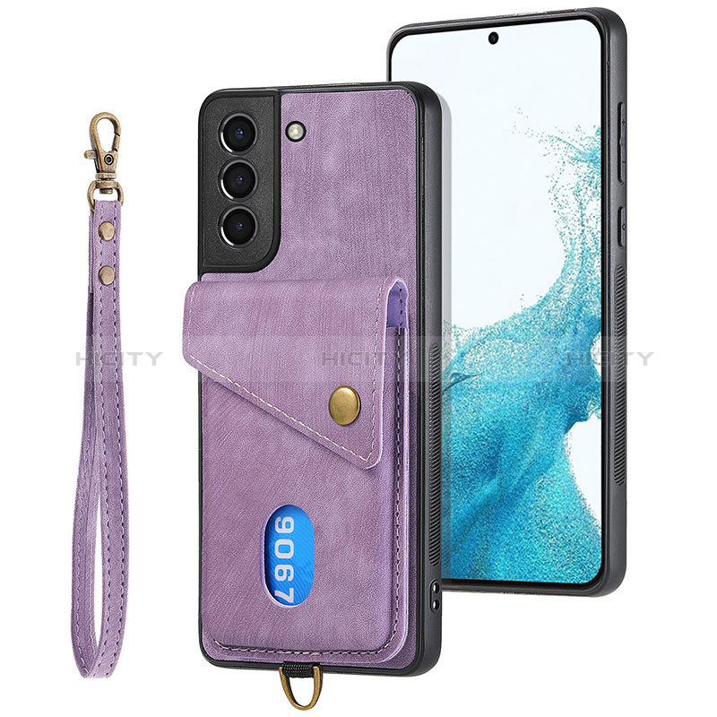 Custodia Silicone Morbida In Pelle Cover SD2 per Samsung Galaxy S23 5G Lavanda