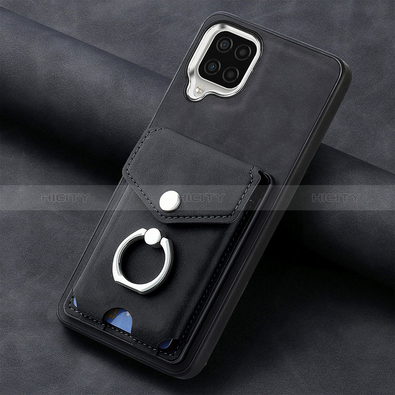 Custodia Silicone Morbida In Pelle Cover SD3 per Samsung Galaxy A12 5G Nero