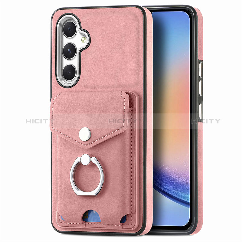 Custodia Silicone Morbida In Pelle Cover SD3 per Samsung Galaxy A34 5G Rosa