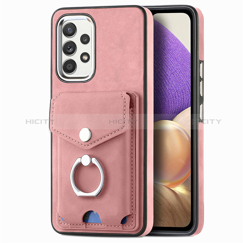 Custodia Silicone Morbida In Pelle Cover SD3 per Samsung Galaxy M32 5G Rosa