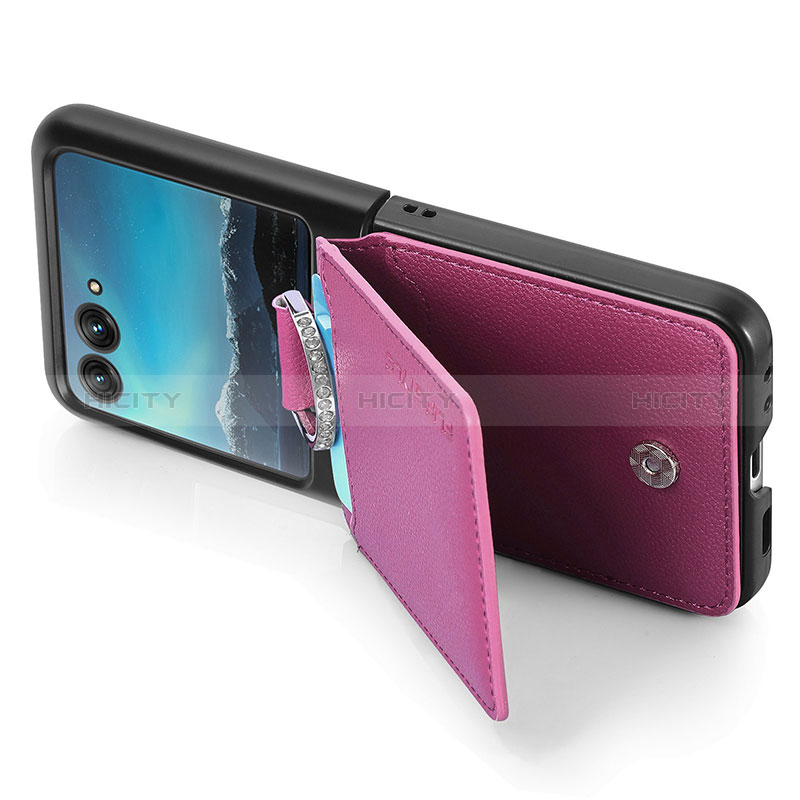 Custodia Silicone Morbida In Pelle Cover SD4 per Motorola Moto Razr 40 Ultra 5G