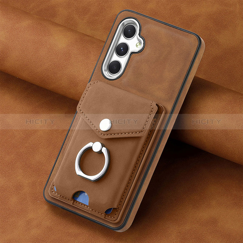 Custodia Silicone Morbida In Pelle Cover SD4 per Samsung Galaxy A13 5G Marrone