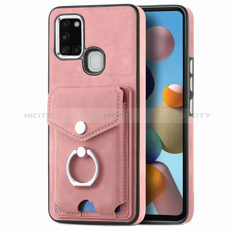 Custodia Silicone Morbida In Pelle Cover SD4 per Samsung Galaxy A21s Rosa