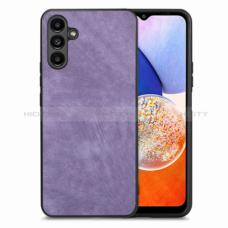 Custodia Silicone Morbida In Pelle Cover SD5 per Samsung Galaxy A14 4G Viola