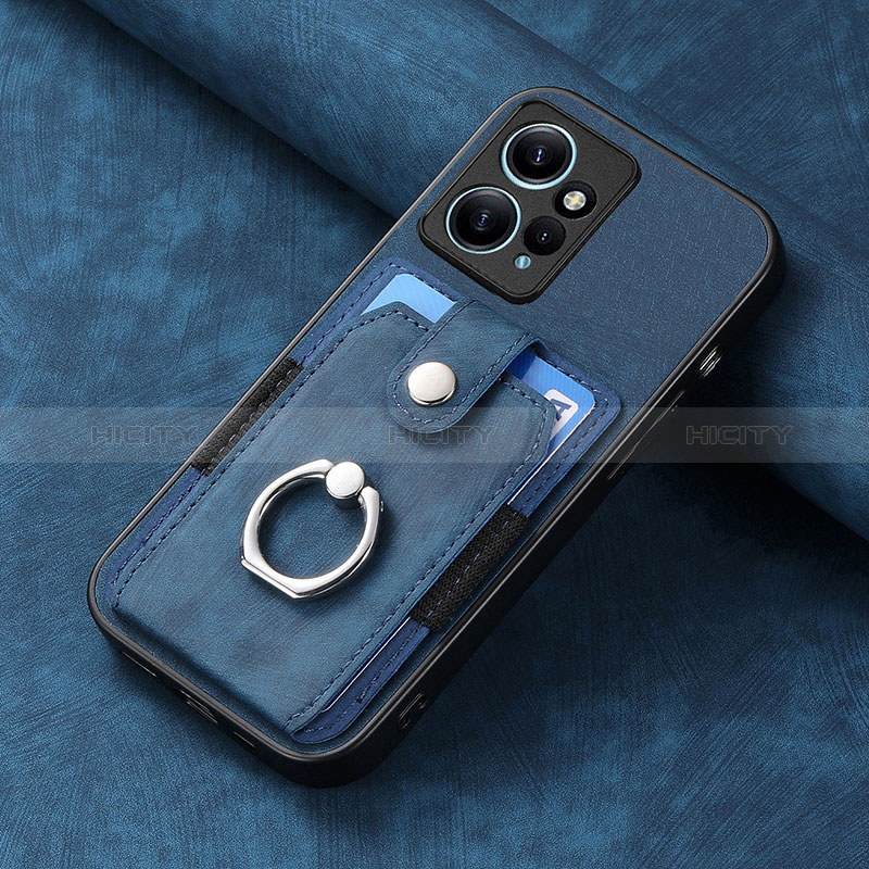 Custodia Silicone Morbida In Pelle Cover SD5 per Xiaomi Redmi Note 12 4G Blu