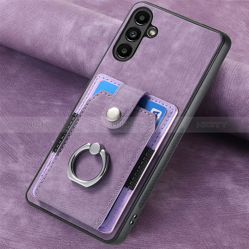 Custodia Silicone Morbida In Pelle Cover SD6 per Samsung Galaxy A34 5G Lavanda