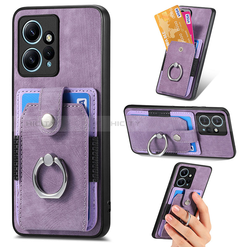 Custodia Silicone Morbida In Pelle Cover SD6 per Xiaomi Redmi Note 12 4G Lavanda