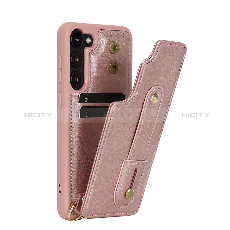 Custodia Silicone Morbida In Pelle Cover SY1 per Samsung Galaxy S22 5G Oro Rosa