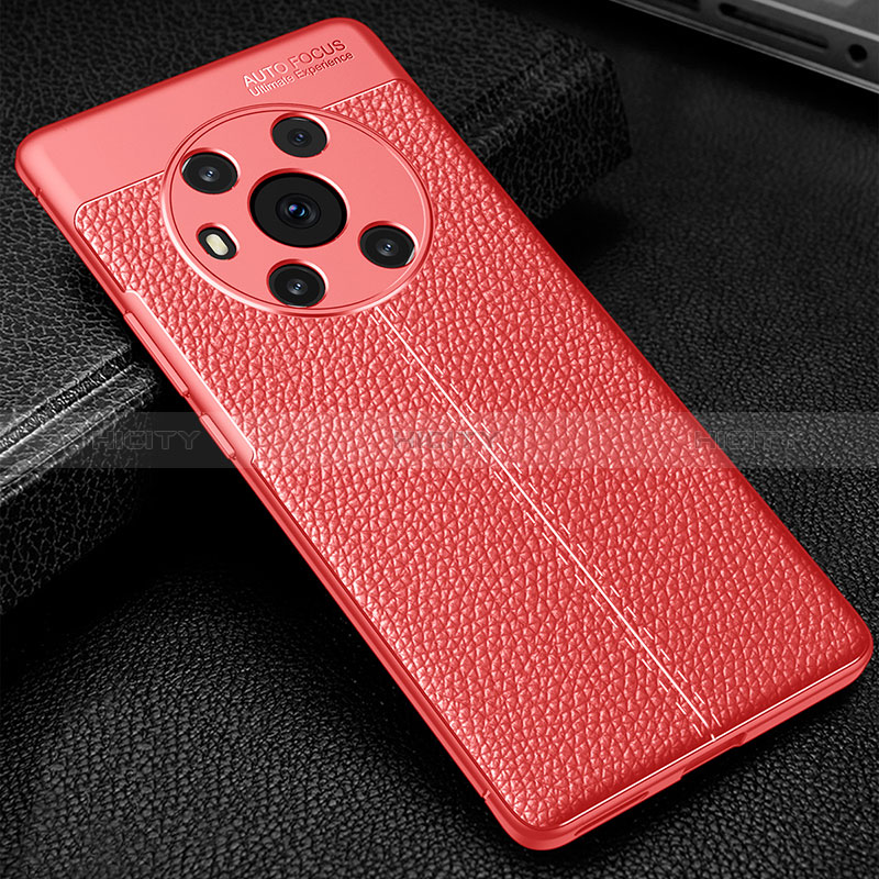 Custodia Silicone Morbida In Pelle Cover WL1 per Huawei Honor Magic3 5G Rosso