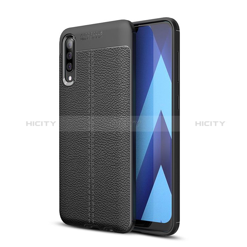 Custodia Silicone Morbida In Pelle Cover WL1 per Samsung Galaxy A70 Nero