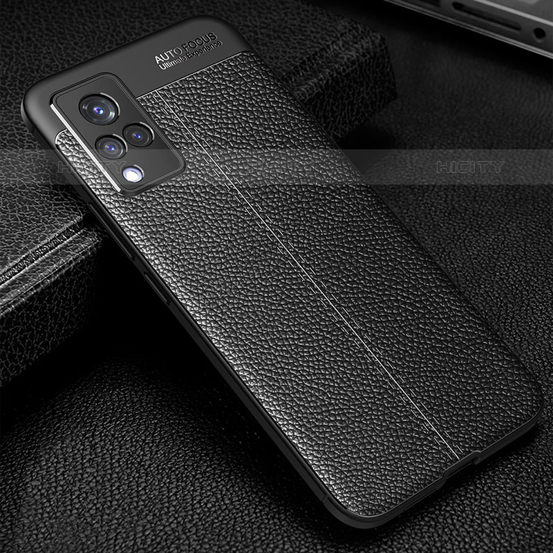 Custodia Silicone Morbida In Pelle Cover WL1 per Vivo V21s 5G Nero