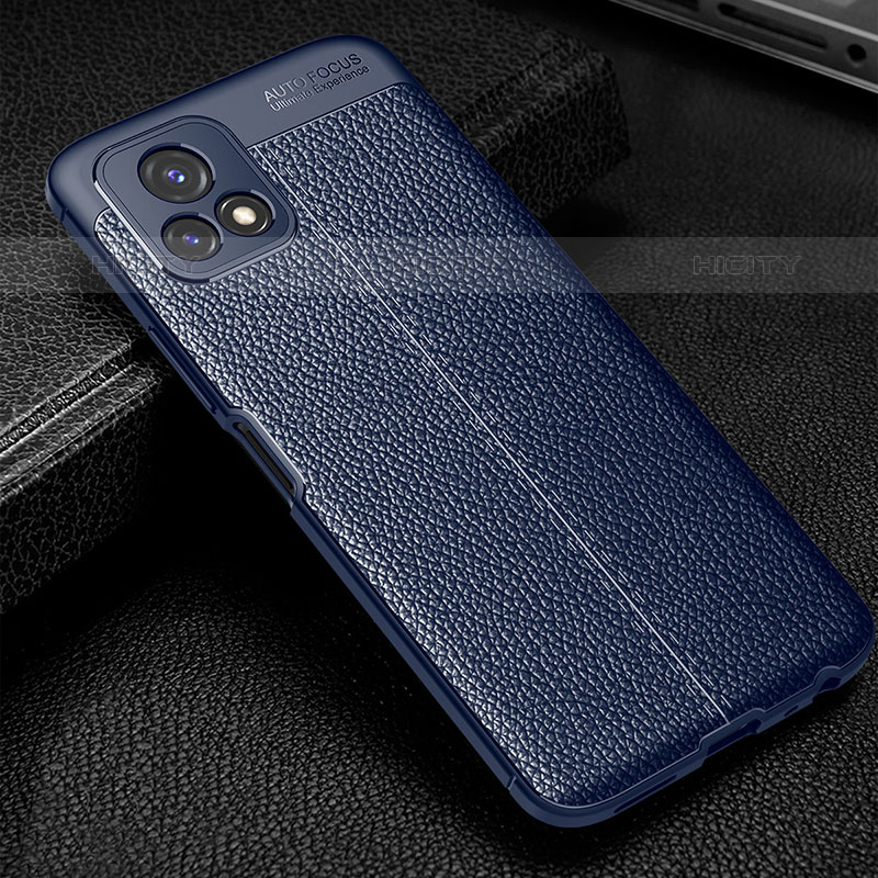 Custodia Silicone Morbida In Pelle Cover WL1 per Vivo Y52s 5G Blu