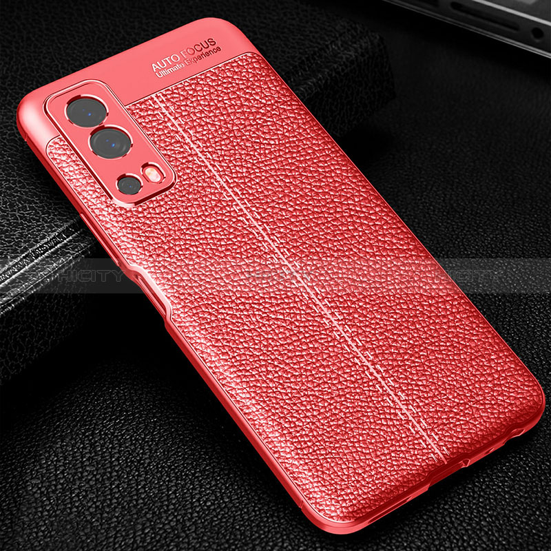 Custodia Silicone Morbida In Pelle Cover WL1 per Vivo Y72 5G Rosso