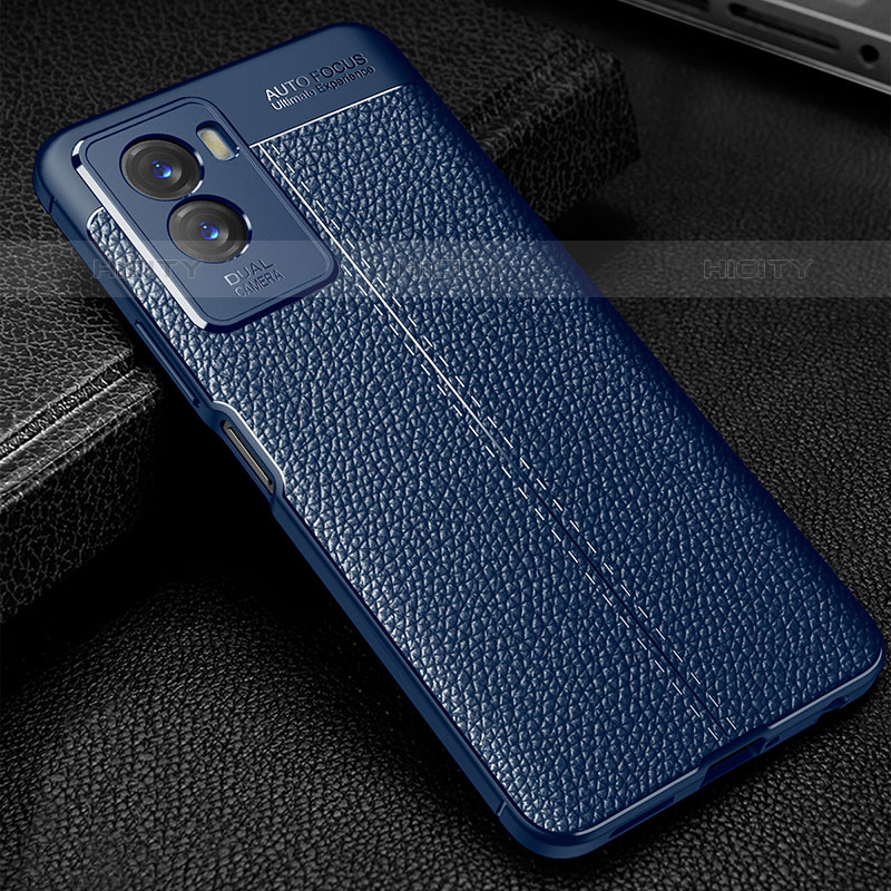 Custodia Silicone Morbida In Pelle Cover WL1 per Vivo Y72t Blu