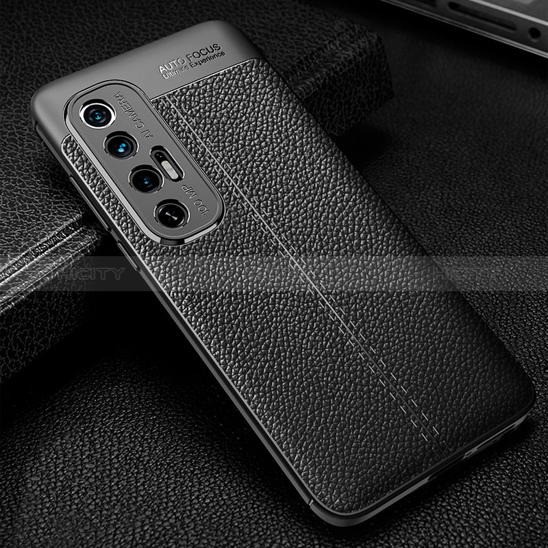 Custodia Silicone Morbida In Pelle Cover WL1 per Xiaomi Mi 10S 5G Nero