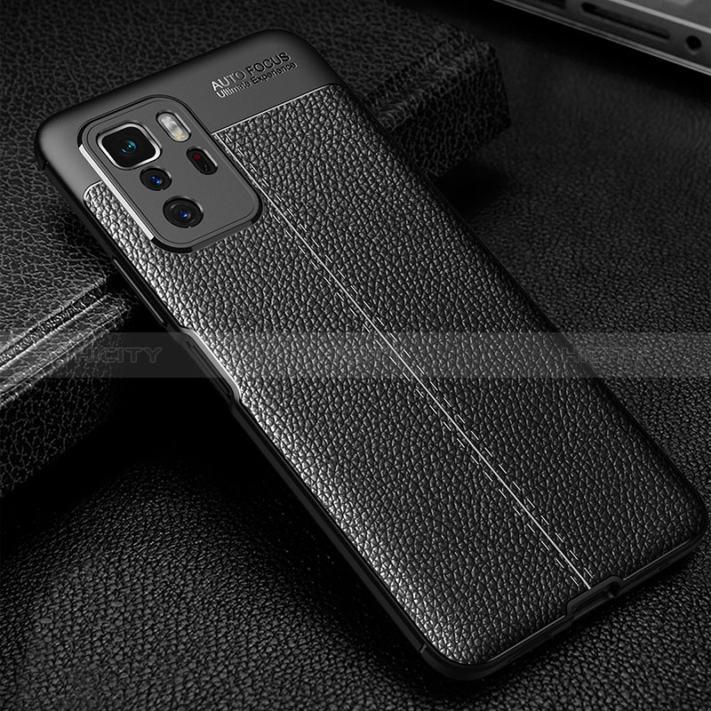 Custodia Silicone Morbida In Pelle Cover WL1 per Xiaomi Poco X3 GT 5G Nero