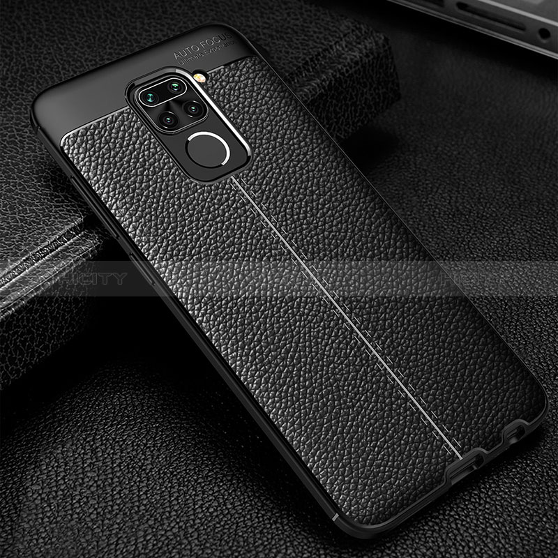 Custodia Silicone Morbida In Pelle Cover WL1 per Xiaomi Redmi 10X 4G Nero