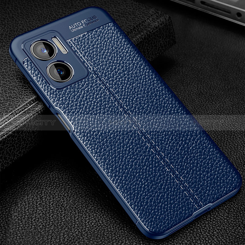 Custodia Silicone Morbida In Pelle Cover WL1 per Xiaomi Redmi Note 11E 5G Blu