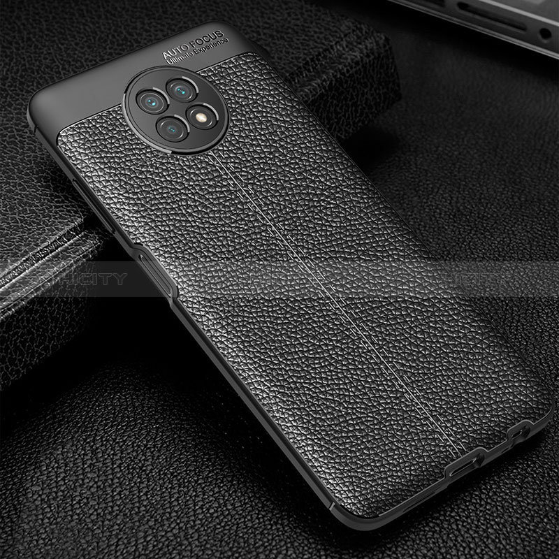 Custodia Silicone Morbida In Pelle Cover WL1 per Xiaomi Redmi Note 9 5G Nero