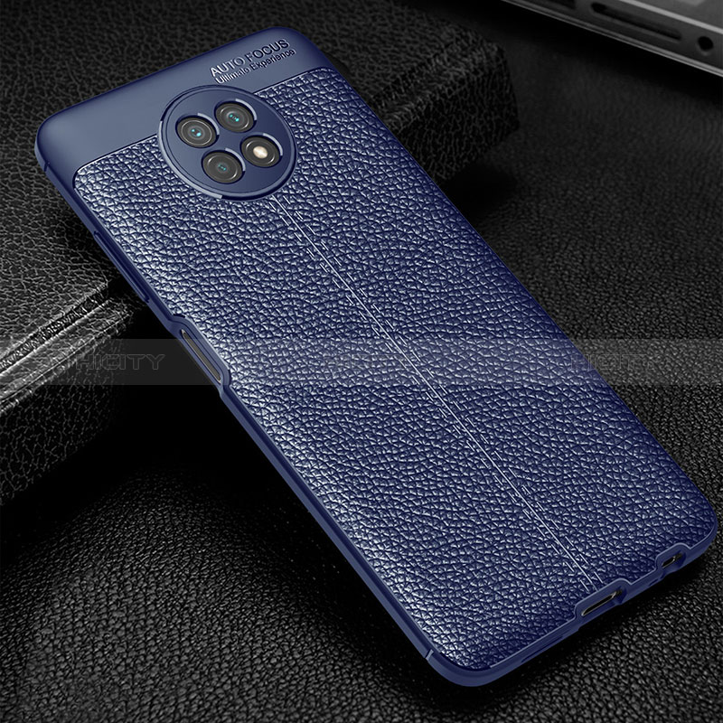 Custodia Silicone Morbida In Pelle Cover WL1 per Xiaomi Redmi Note 9T 5G Blu