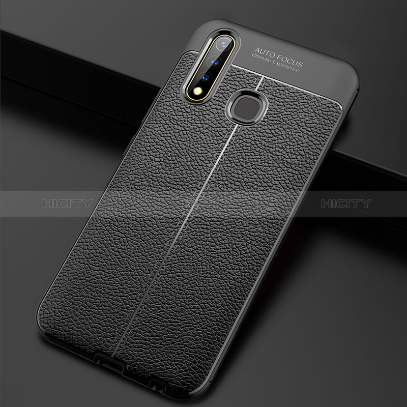 Custodia Silicone Morbida In Pelle Cover WL2 per Vivo Y19 Nero