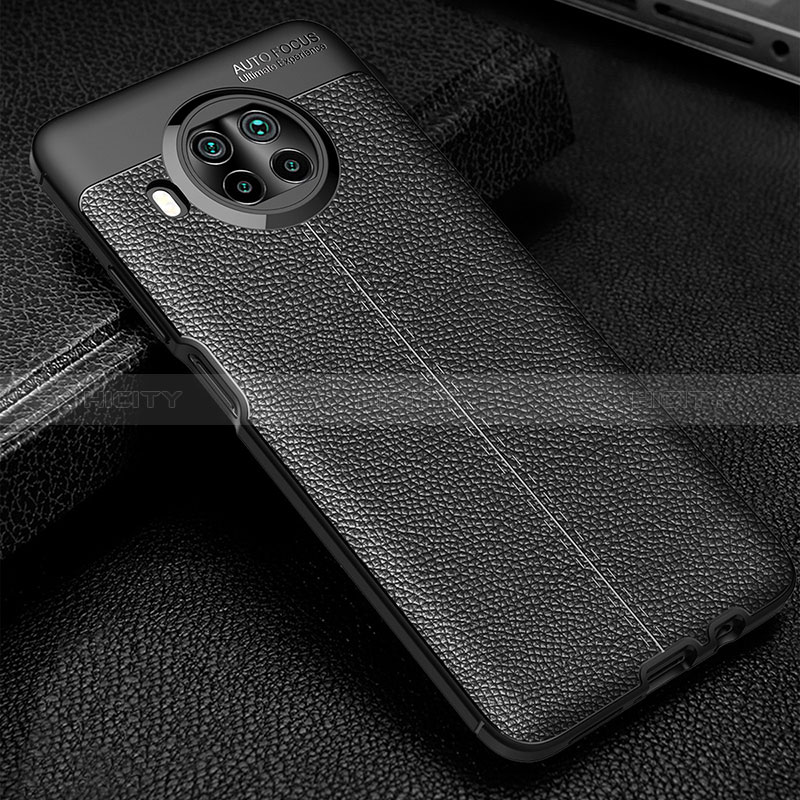 Custodia Silicone Morbida In Pelle Cover WL2 per Xiaomi Mi 10i 5G Nero