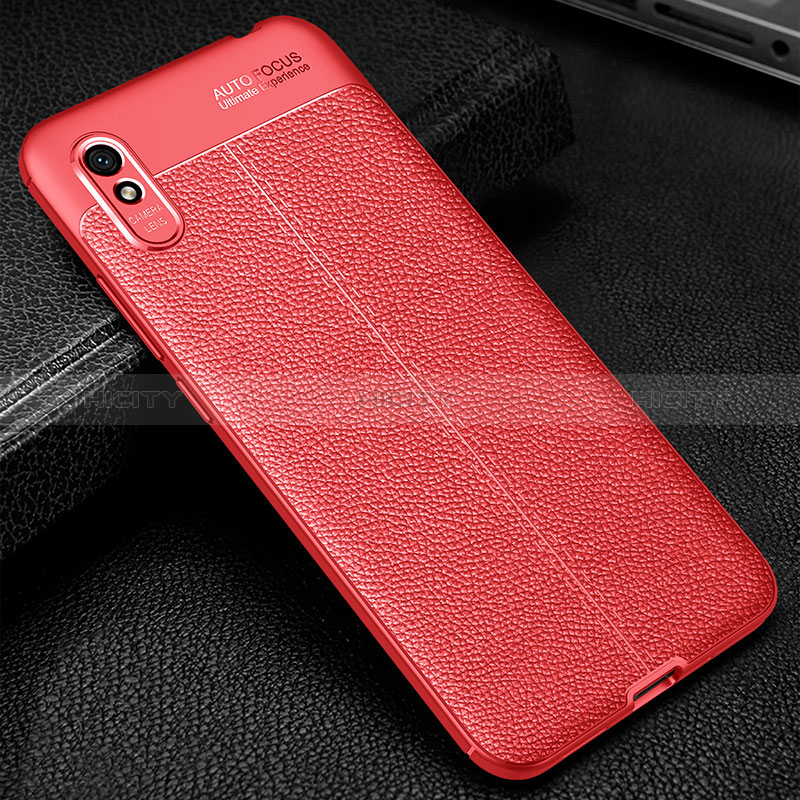 Custodia Silicone Morbida In Pelle Cover WL2 per Xiaomi Redmi 9i Rosso