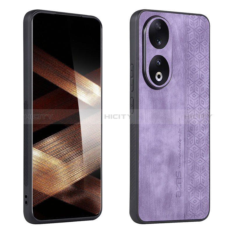 Custodia Silicone Morbida In Pelle Cover YZ1 per Huawei Honor 90 5G Lavanda