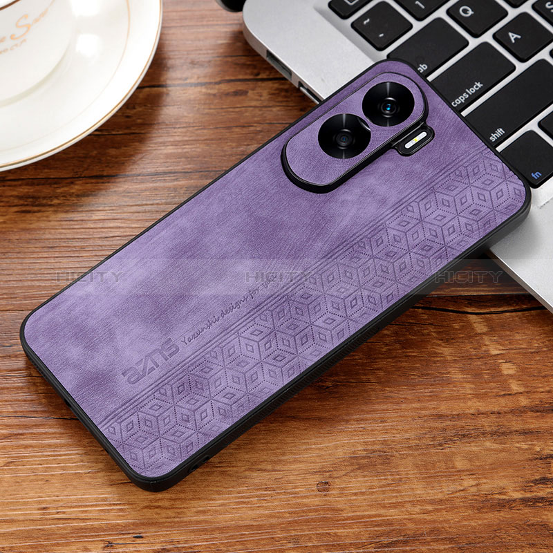 Custodia Silicone Morbida In Pelle Cover YZ1 per Huawei Honor 90 Lite 5G Lavanda