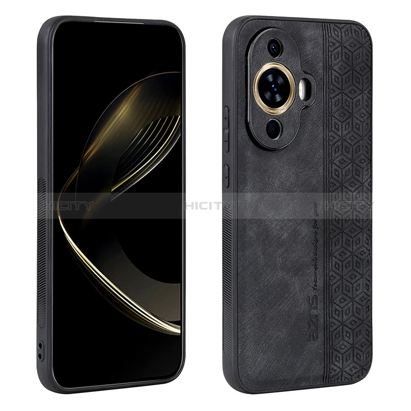 Custodia Silicone Morbida In Pelle Cover YZ1 per Huawei Nova 11 Nero