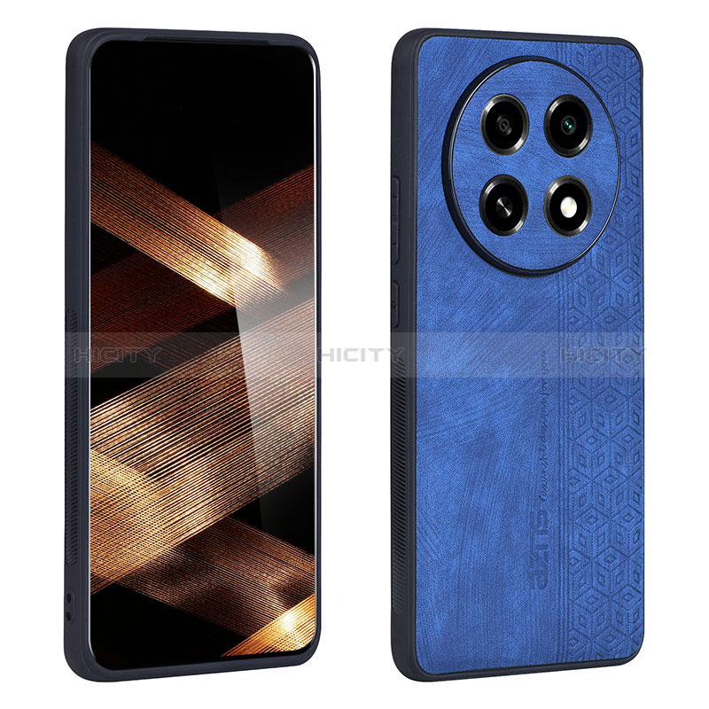 Custodia Silicone Morbida In Pelle Cover YZ1 per Oppo A2 Pro 5G Blu