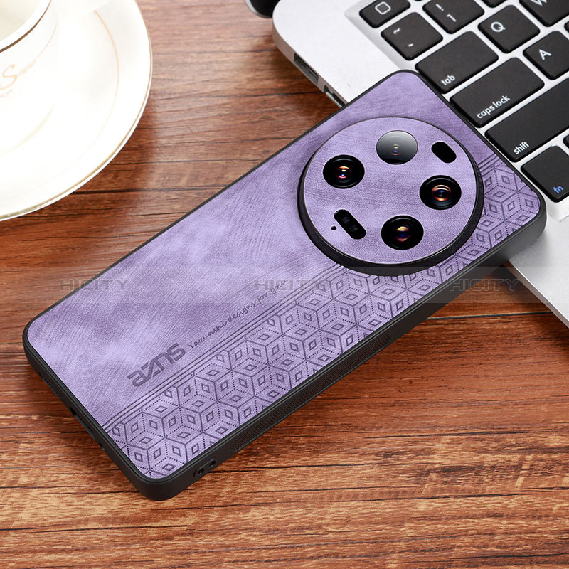 Custodia Silicone Morbida In Pelle Cover YZ1 per Xiaomi Mi 13 Ultra 5G Lavanda