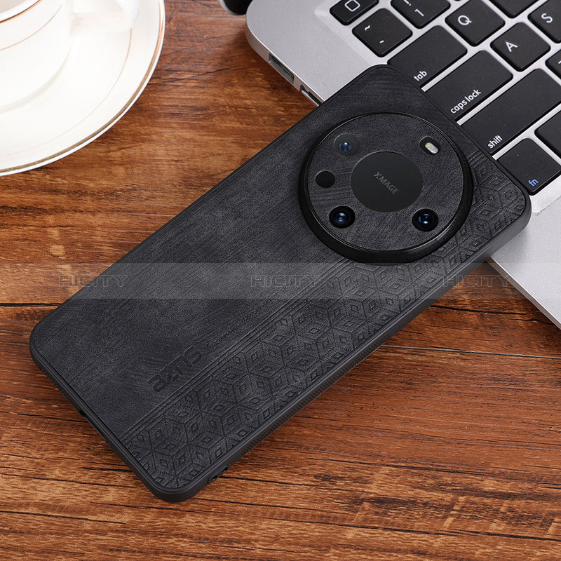 Custodia Silicone Morbida In Pelle Cover YZ2 per Huawei Mate 60 Pro+ Plus Nero