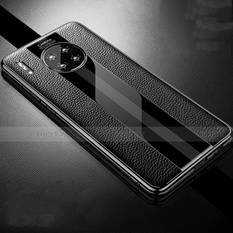 Custodia Silicone Morbida In Pelle Cover Z01 per Huawei Mate 30 Pro 5G Nero