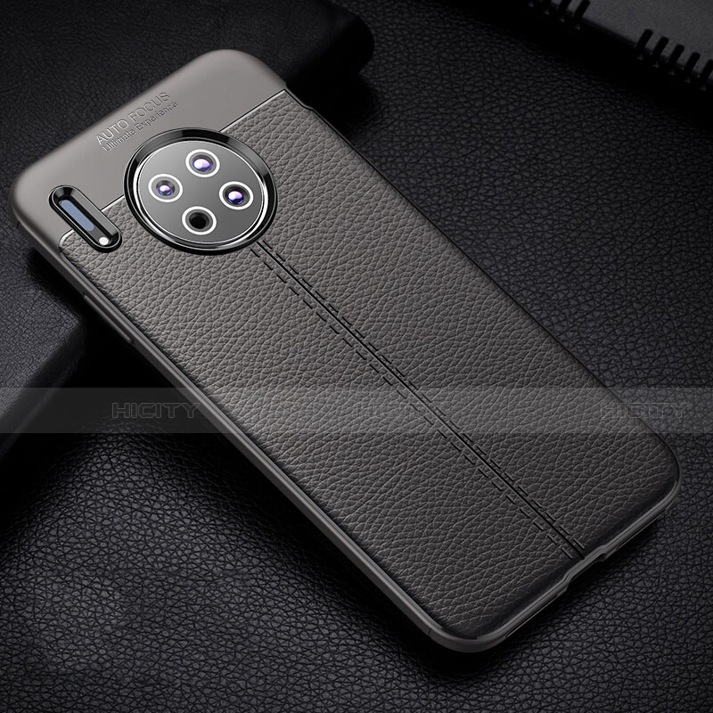 Custodia Silicone Morbida In Pelle Cover Z03 per Huawei Mate 30 Grigio Scuro