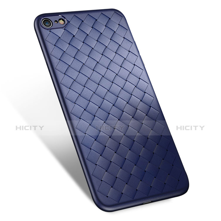 Custodia Silicone Morbida In Pelle per Apple iPhone 6 Blu