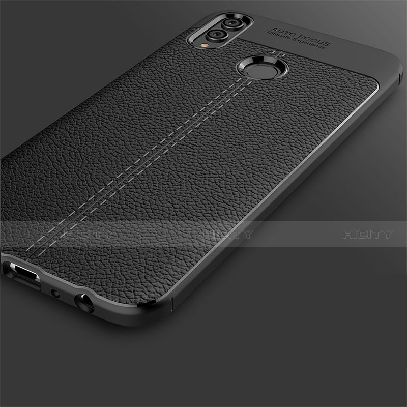 Custodia Silicone Morbida In Pelle Q01 per Huawei Honor 8X Nero