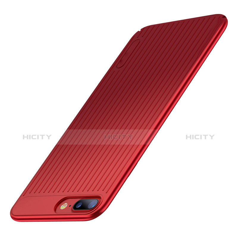 Custodia Silicone Morbida Line per Apple iPhone 7 Plus Rosso