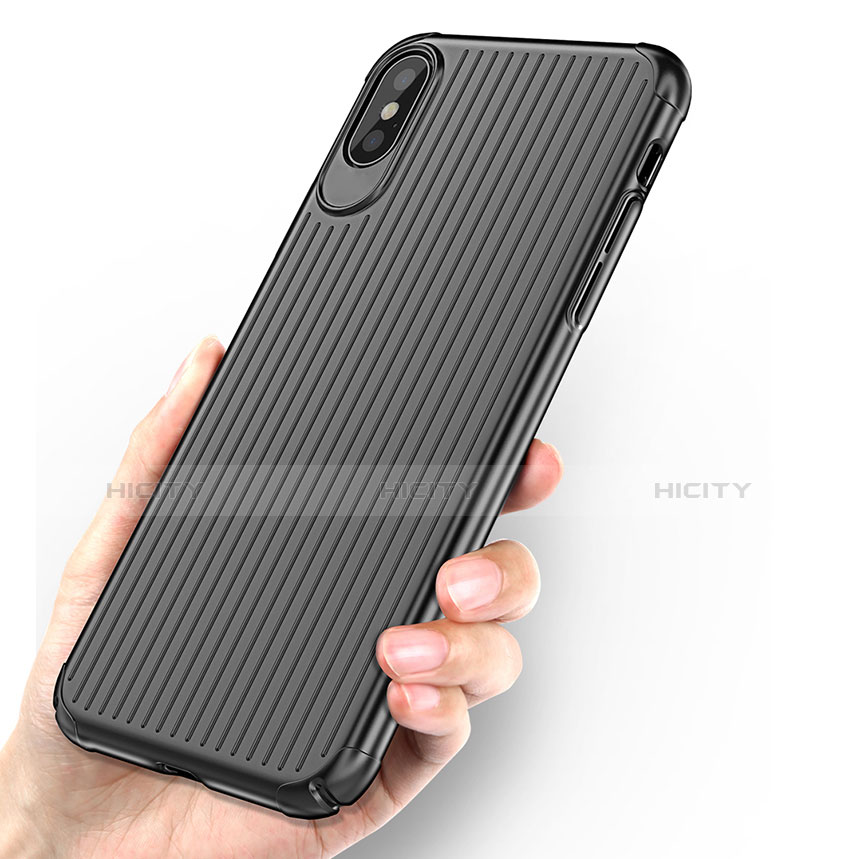 Custodia Silicone Morbida Line per Apple iPhone Xs Nero