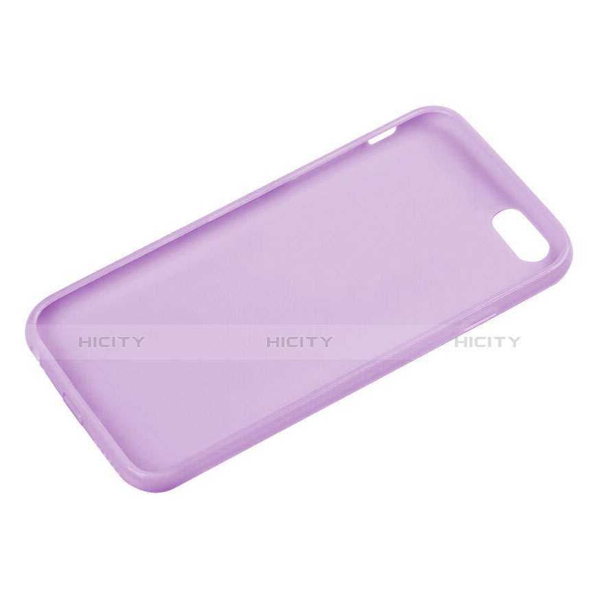 Custodia Silicone Morbida Lucido per Apple iPhone 6 Plus Viola