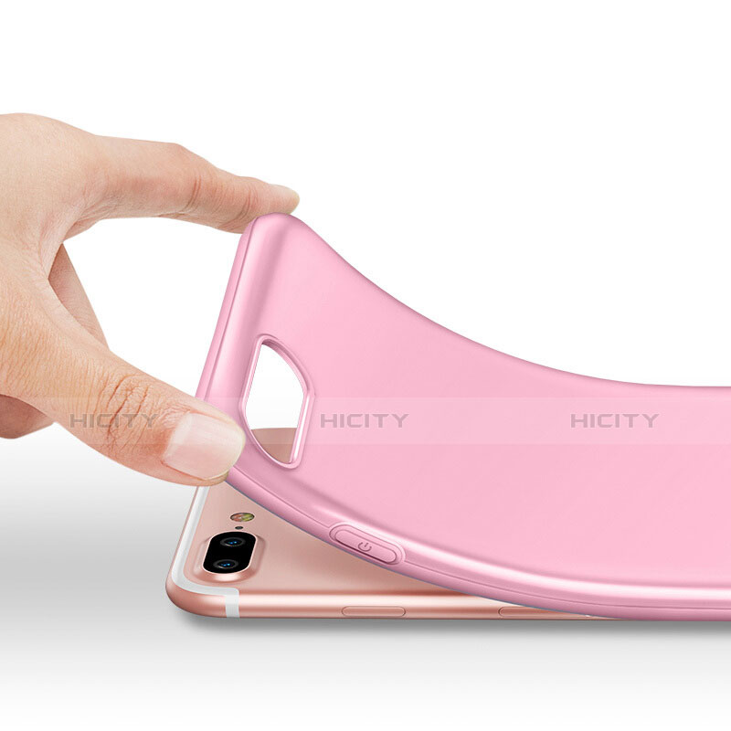 Custodia Silicone Morbida Lucido per Apple iPhone 7 Plus Rosa