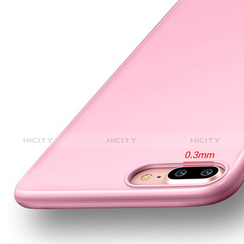 Custodia Silicone Morbida Lucido per Apple iPhone 7 Plus Rosa